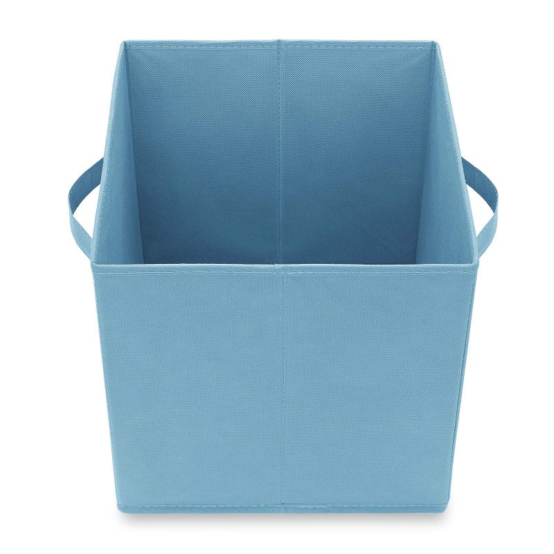 Casafield Set of 6 Collapsible Fabric Cube Storage Bins, Baby Blue - 11" Foldable Cloth Baskets for Shelves, Cubby Organizers & More - Image 4